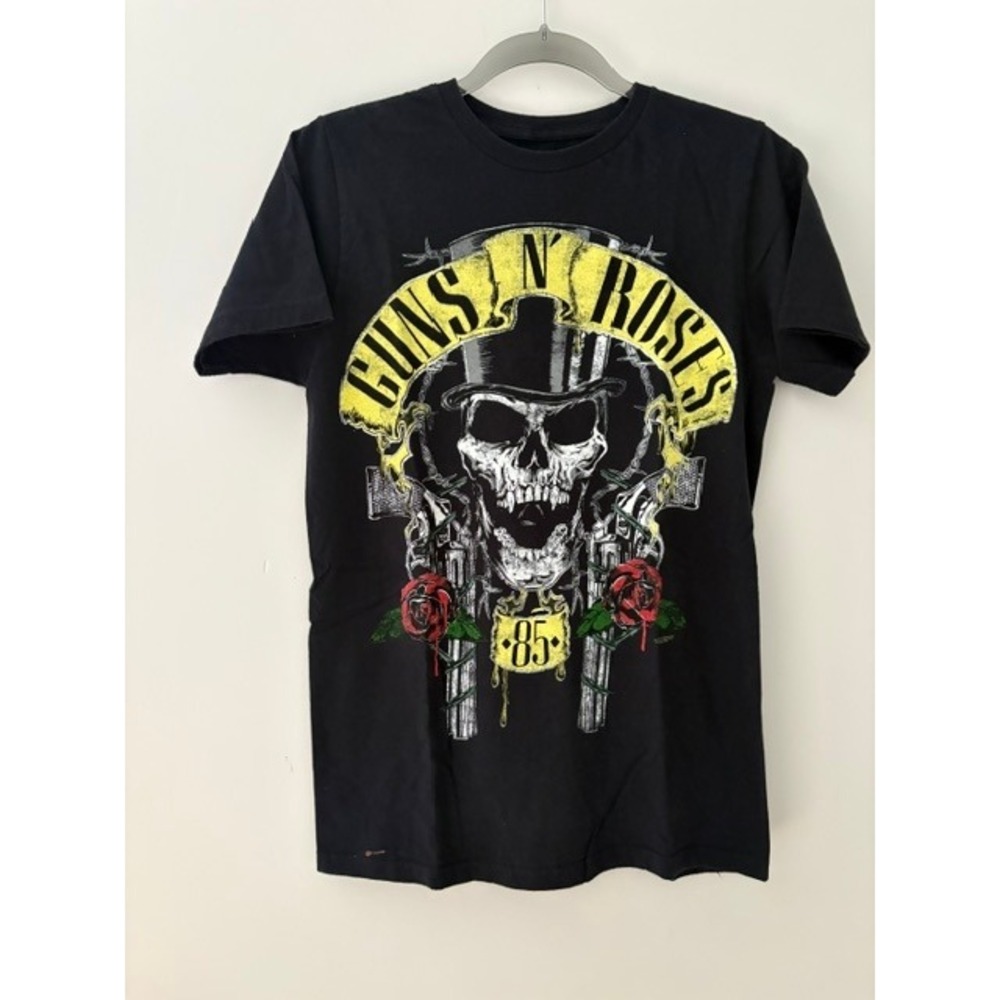 Guns N Roses Bravado Graphic T-Shirt Black Mens Medium 1985 Skull Pistols Tee